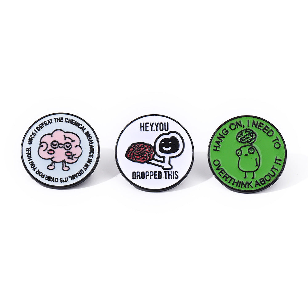 Humorous Brain Enamel Pin