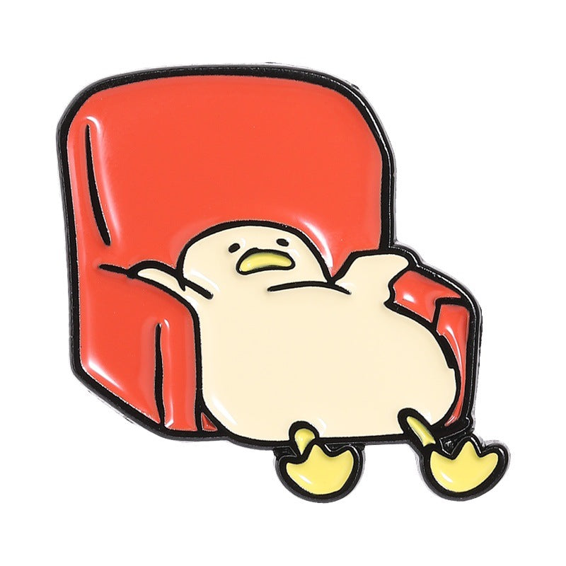 Lazy Duck Sofa Enamel Pin