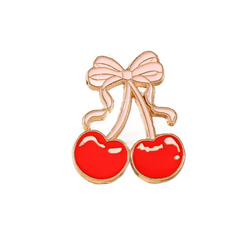 Cherry Bow Enamel Pin