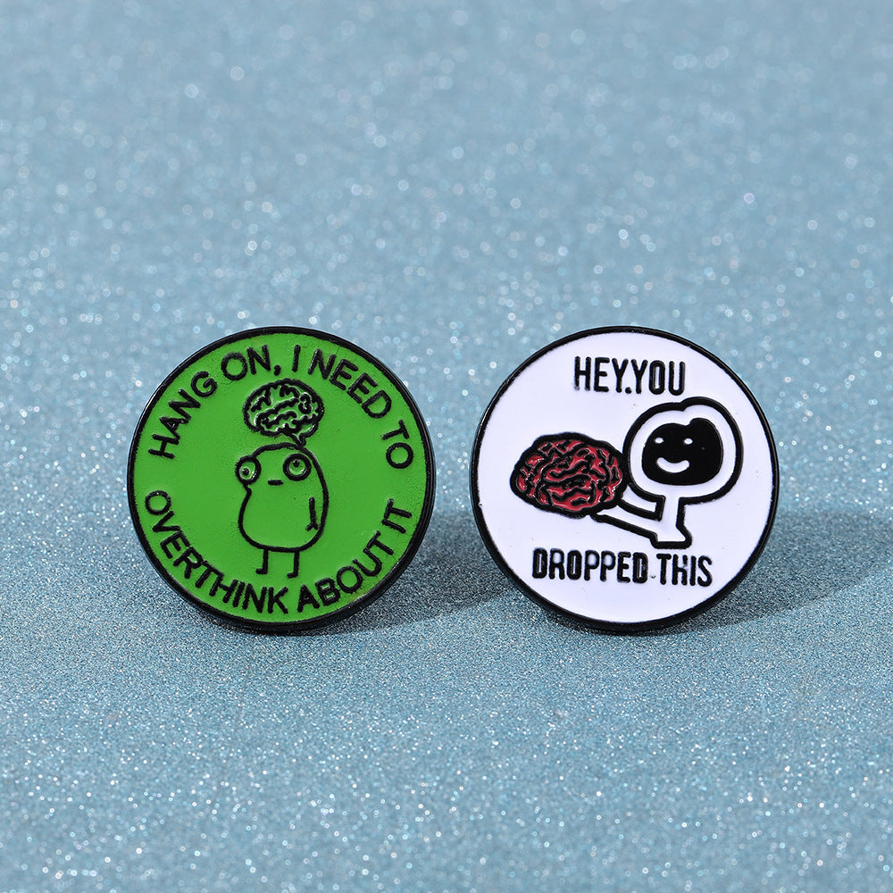 Humorous Brain Enamel Pin