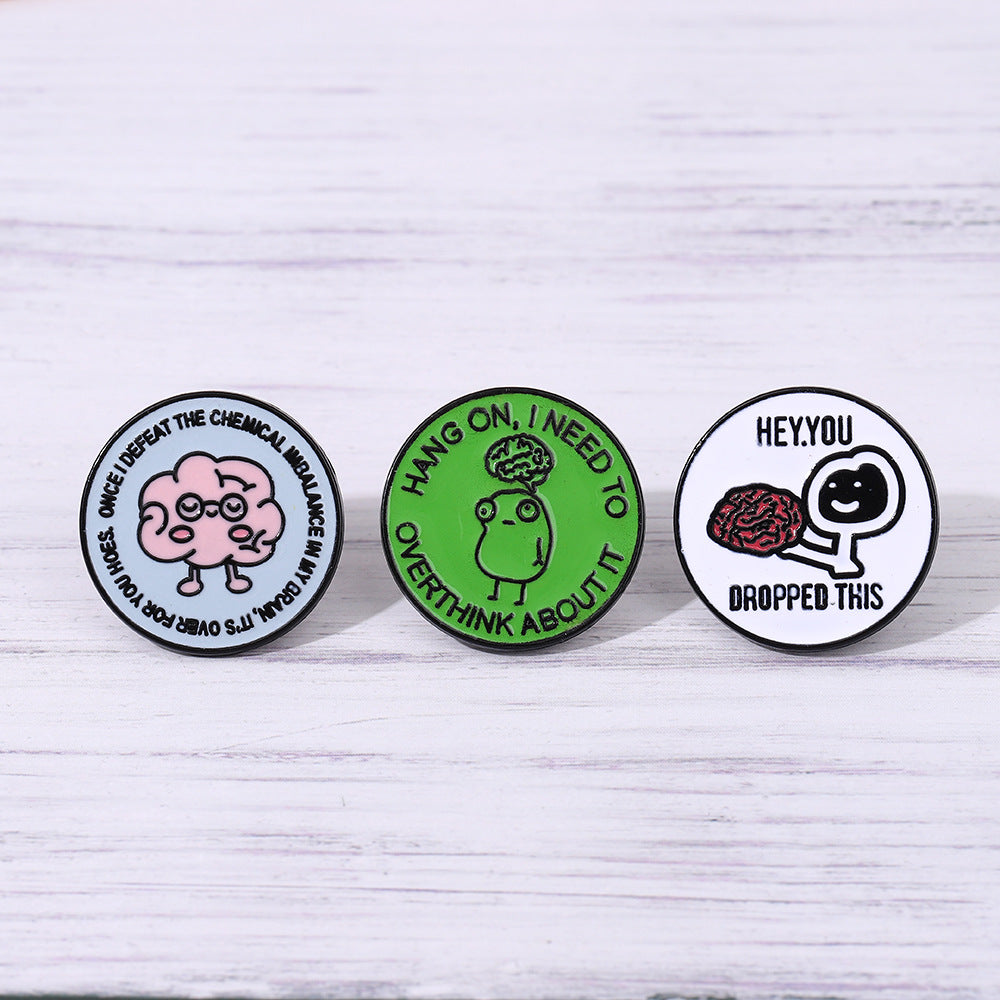 Humorous Brain Enamel Pin