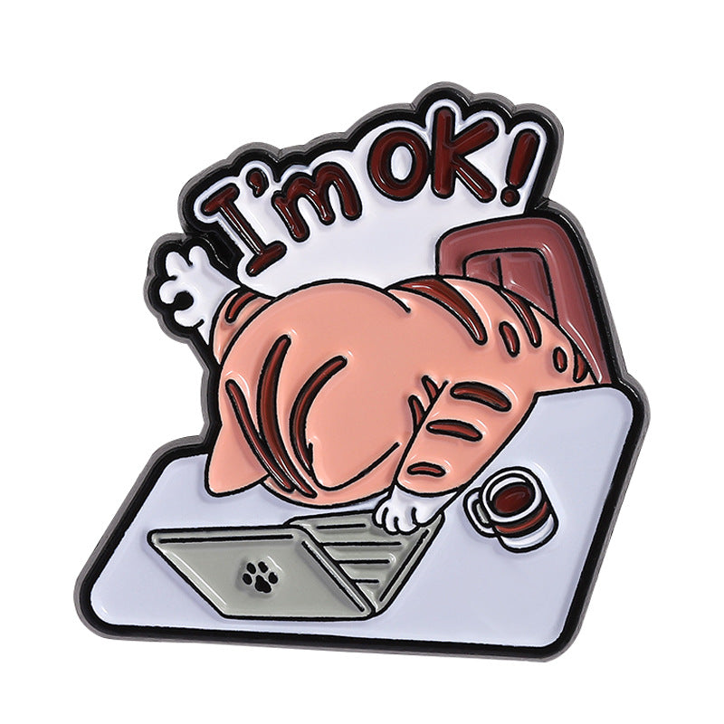 Relatable Cat Enamel Pin