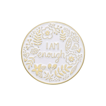 Floral Enamel Affirmation Pin