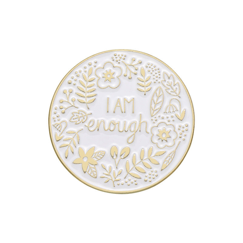 Floral Enamel Affirmation Pin