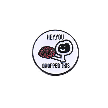 Humorous Brain Enamel Pin