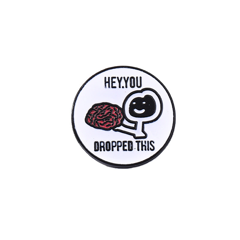 Humorous Brain Enamel Pin