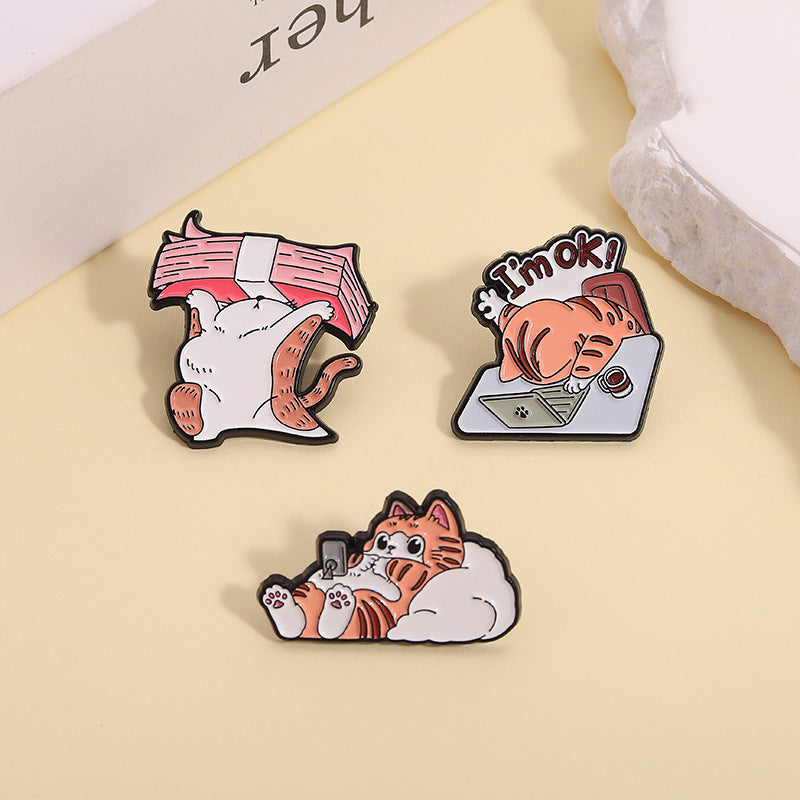 Relatable Cat Enamel Pin
