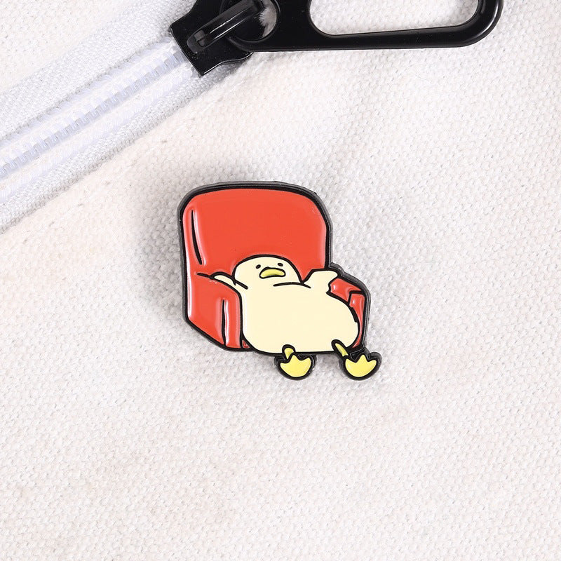 Lazy Duck Sofa Enamel Pin