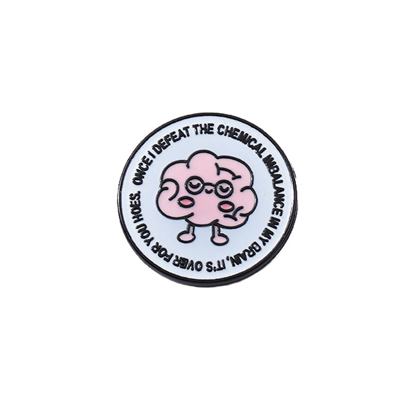 Humorous Brain Enamel Pin