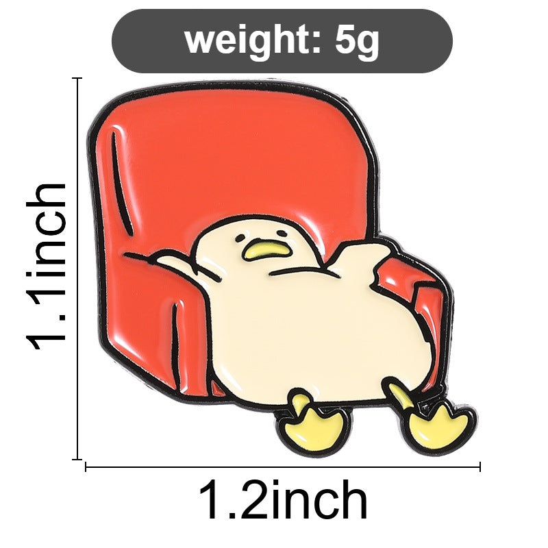Lazy Duck Sofa Enamel Pin