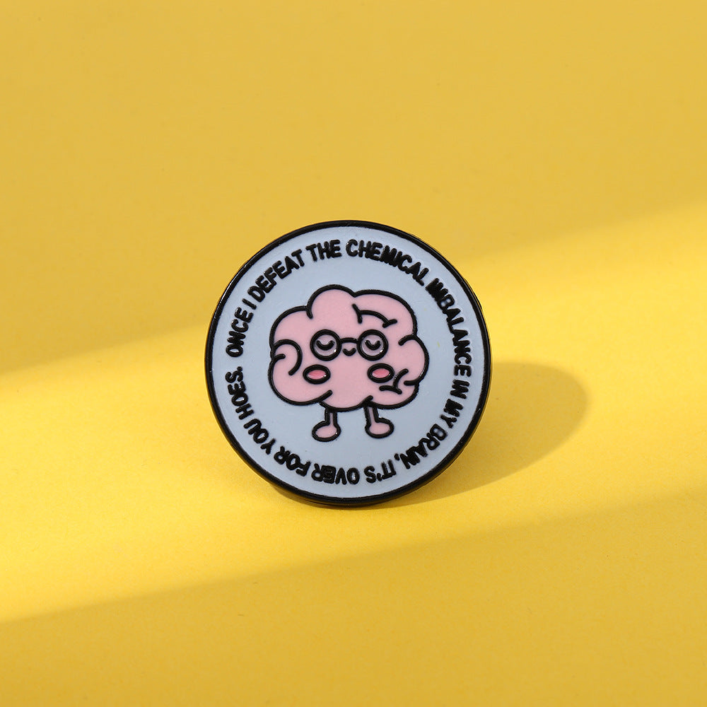 Humorous Brain Enamel Pin