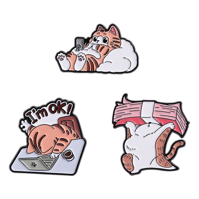 Relatable Cat Enamel Pin