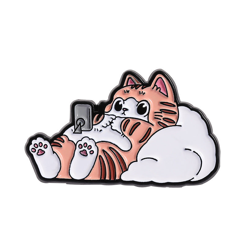 Relatable Cat Enamel Pin