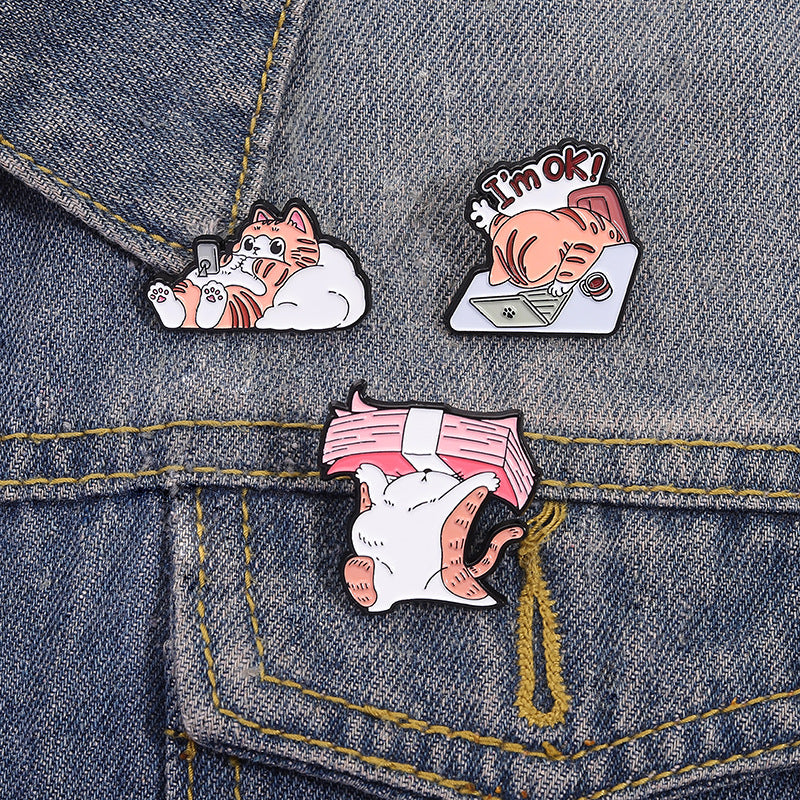 Relatable Cat Enamel Pin