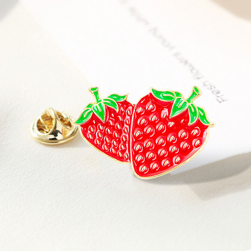 Cute Strawberry Enamel Pin